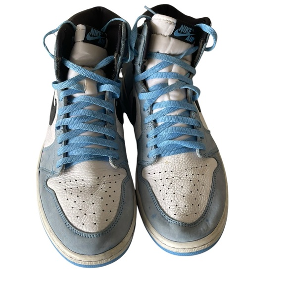 Size 12- Jordan 1 Retro OG High University Blue Black Leather (555088-134) - Picture 2 of 7